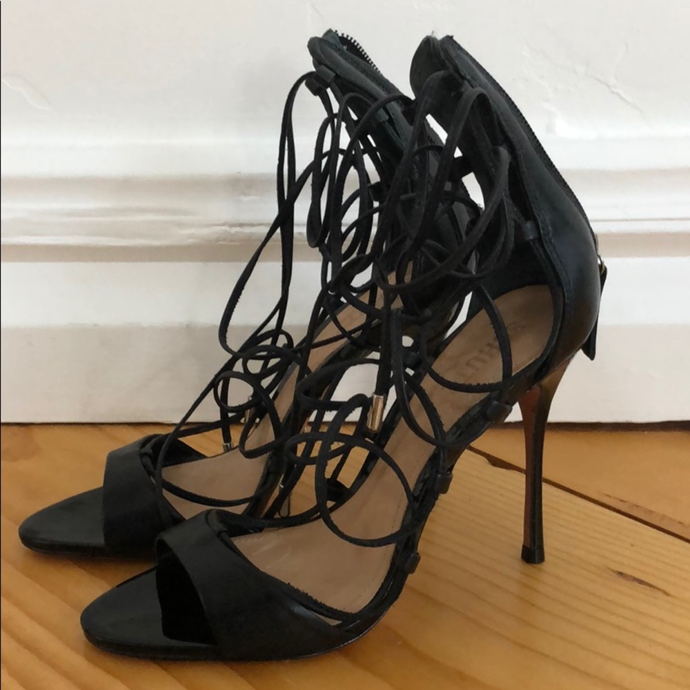 Schutz lace up heels, UNWORN, size 7